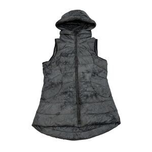Lululemon Womens Pack It Down Hooded Vest Size 4 Gray Diamond Die Packable